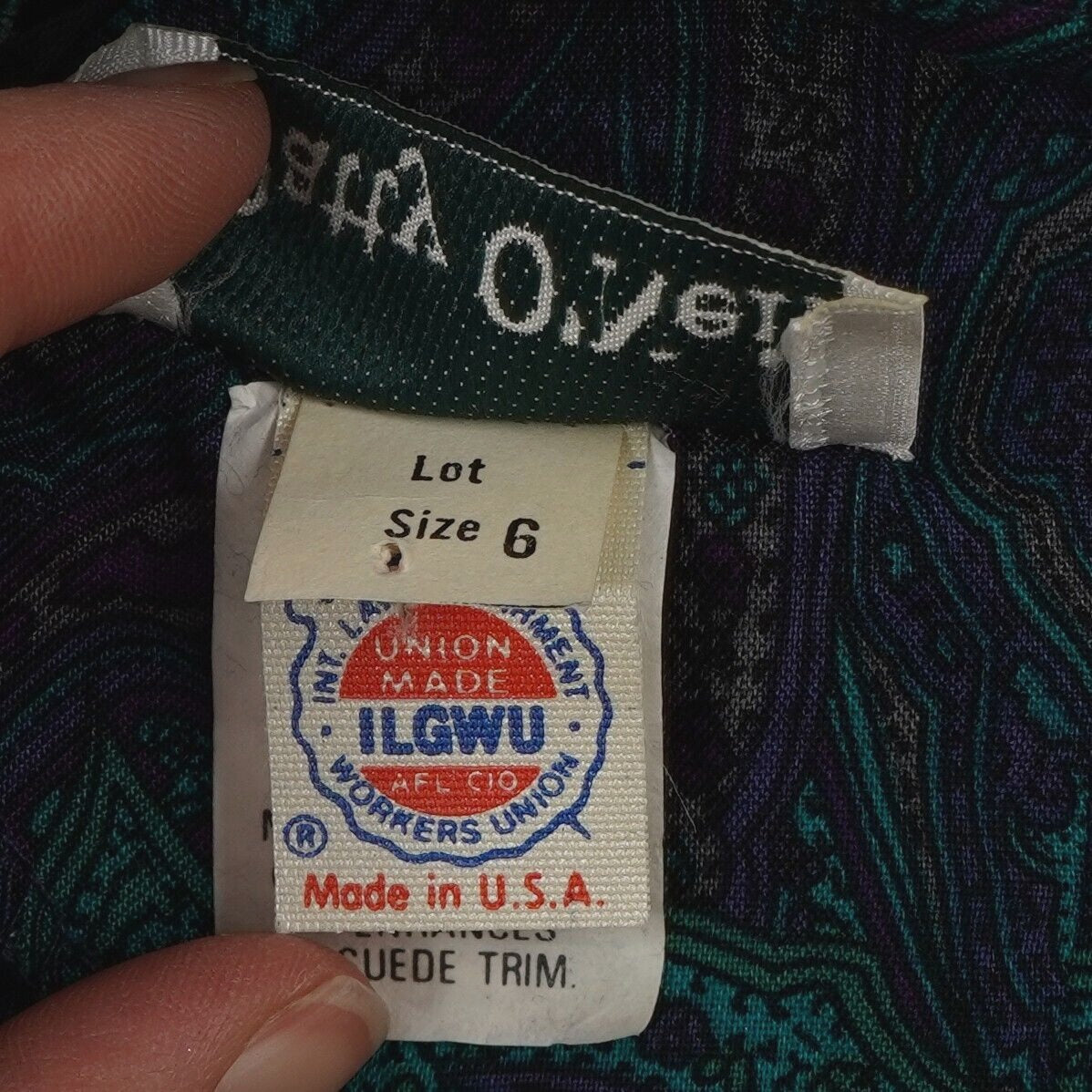 Patty O'Neil Floral/Paisley Button Back Dress - 6 - Vintage 80's