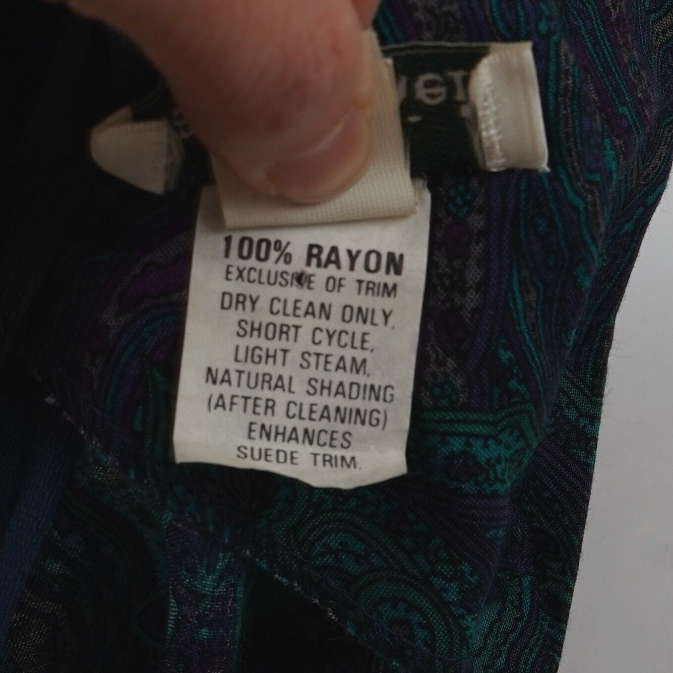 Patty O'Neil Floral/Paisley Button Back Dress - 6 - Vintage 80's