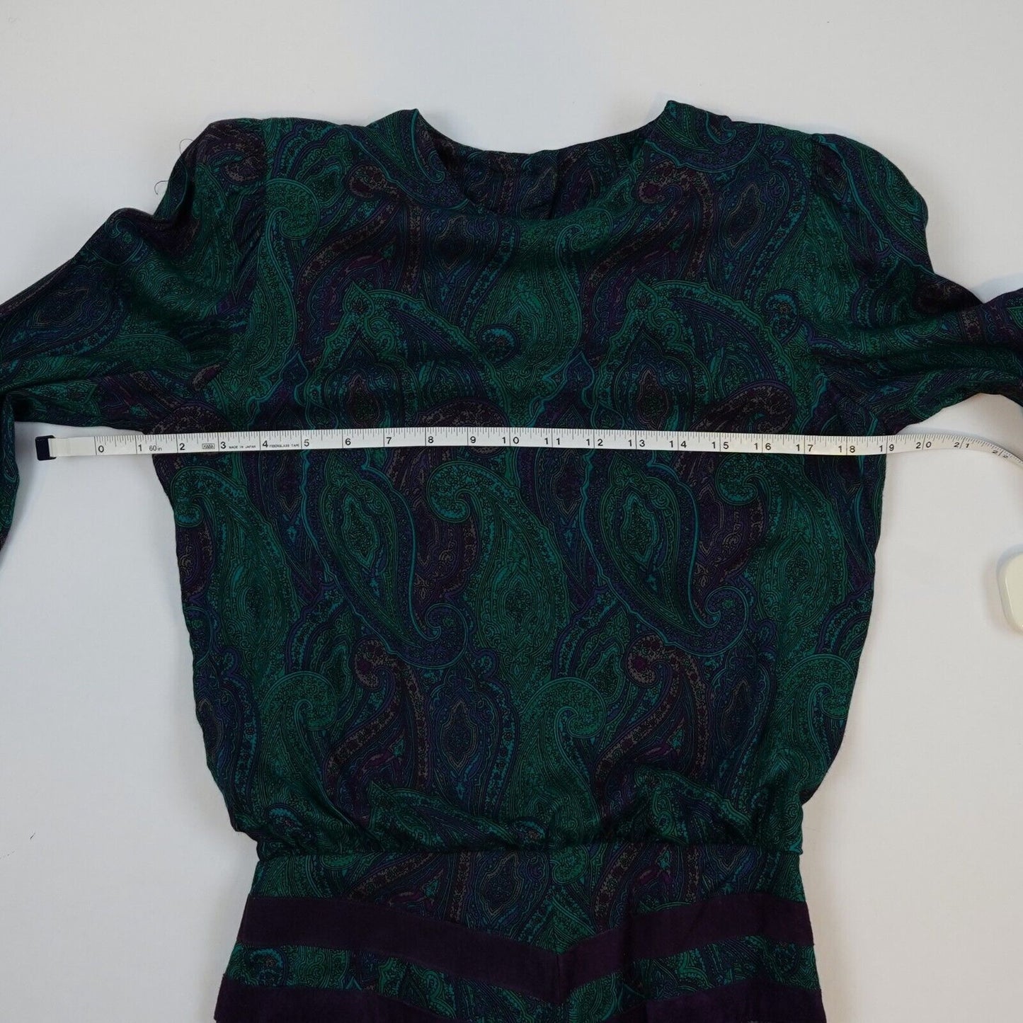 Patty O'Neil Floral/Paisley Button Back Dress - 6 - Vintage 80's