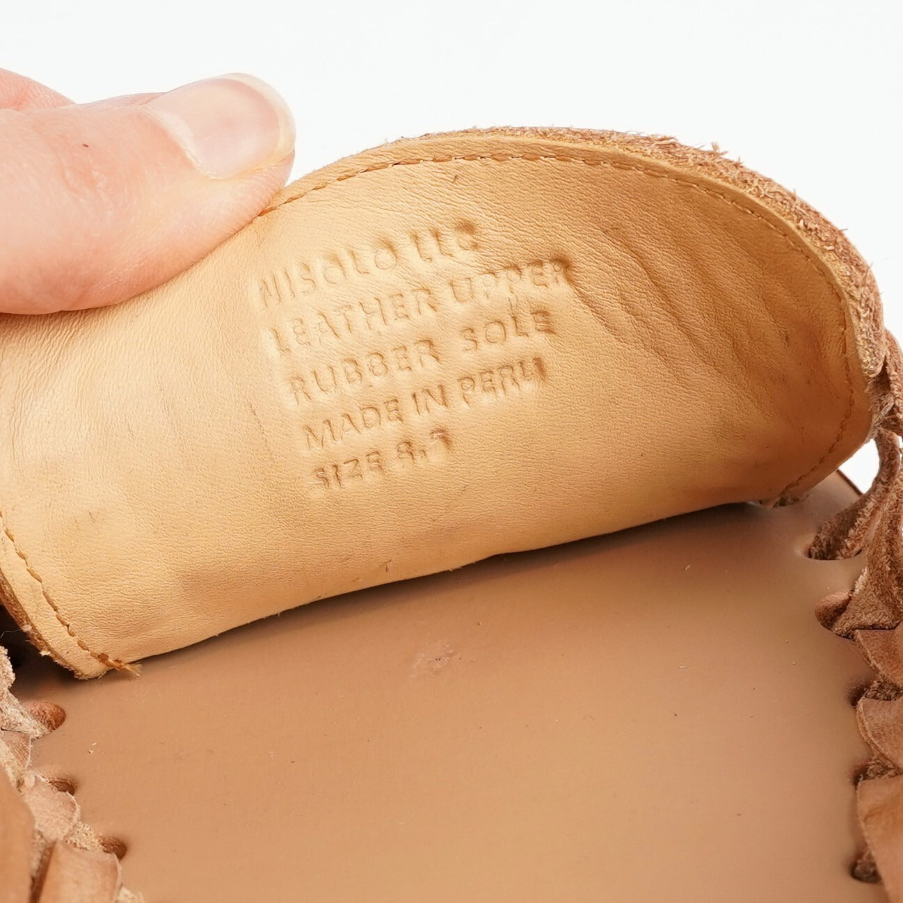 Nisolo Huarache Flat Woven Leather Sandals Almond Brown - 8.5