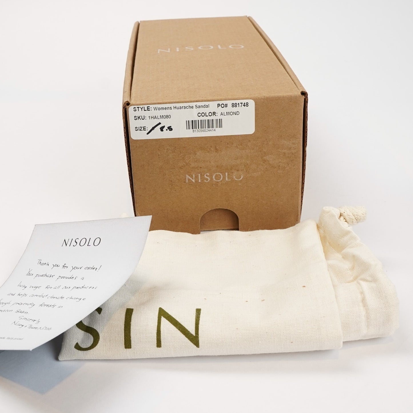 Nisolo Huarache Flat Woven Leather Sandals Almond Brown - 8.5