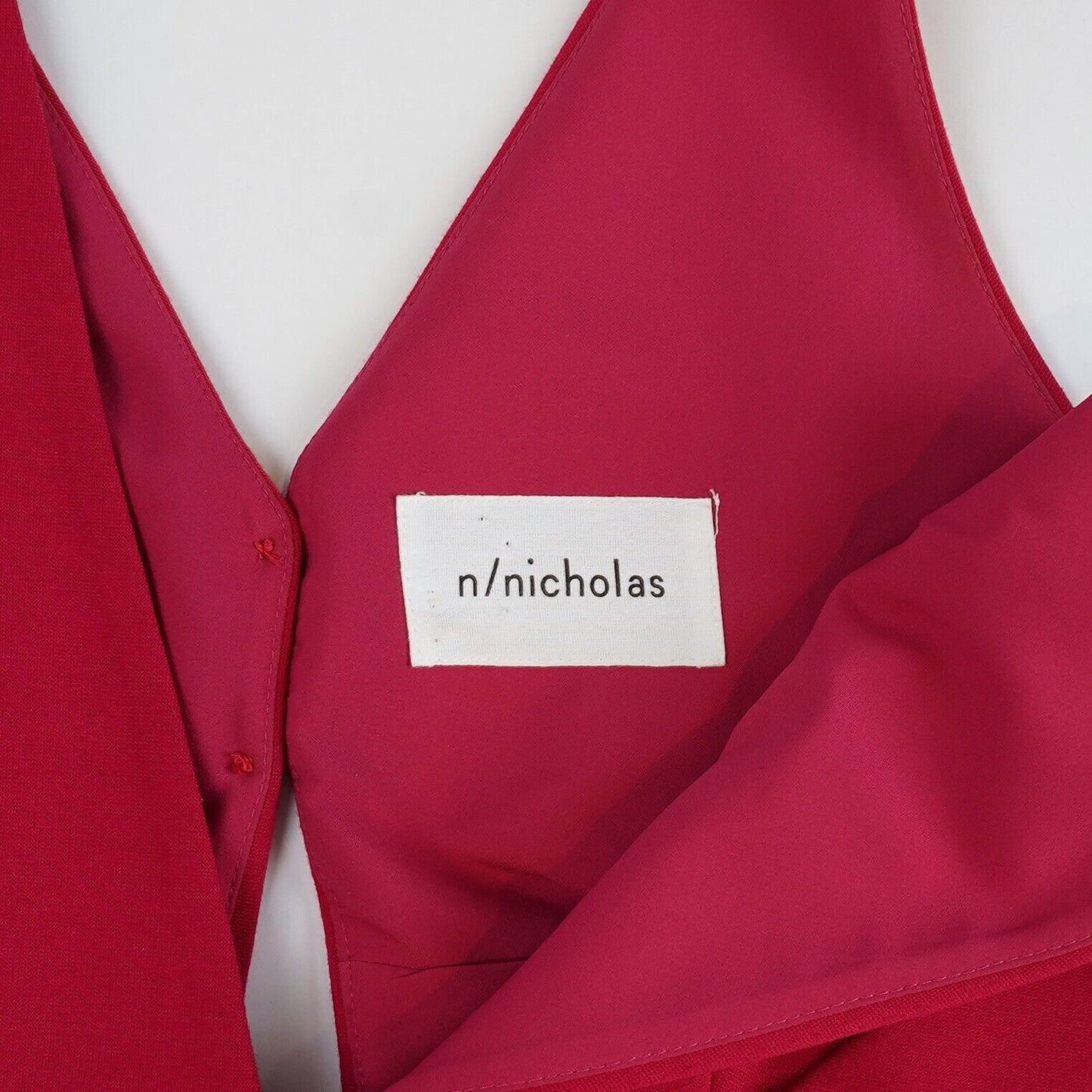 Nicholas Fuchsia Deep V Midi Dress - 8