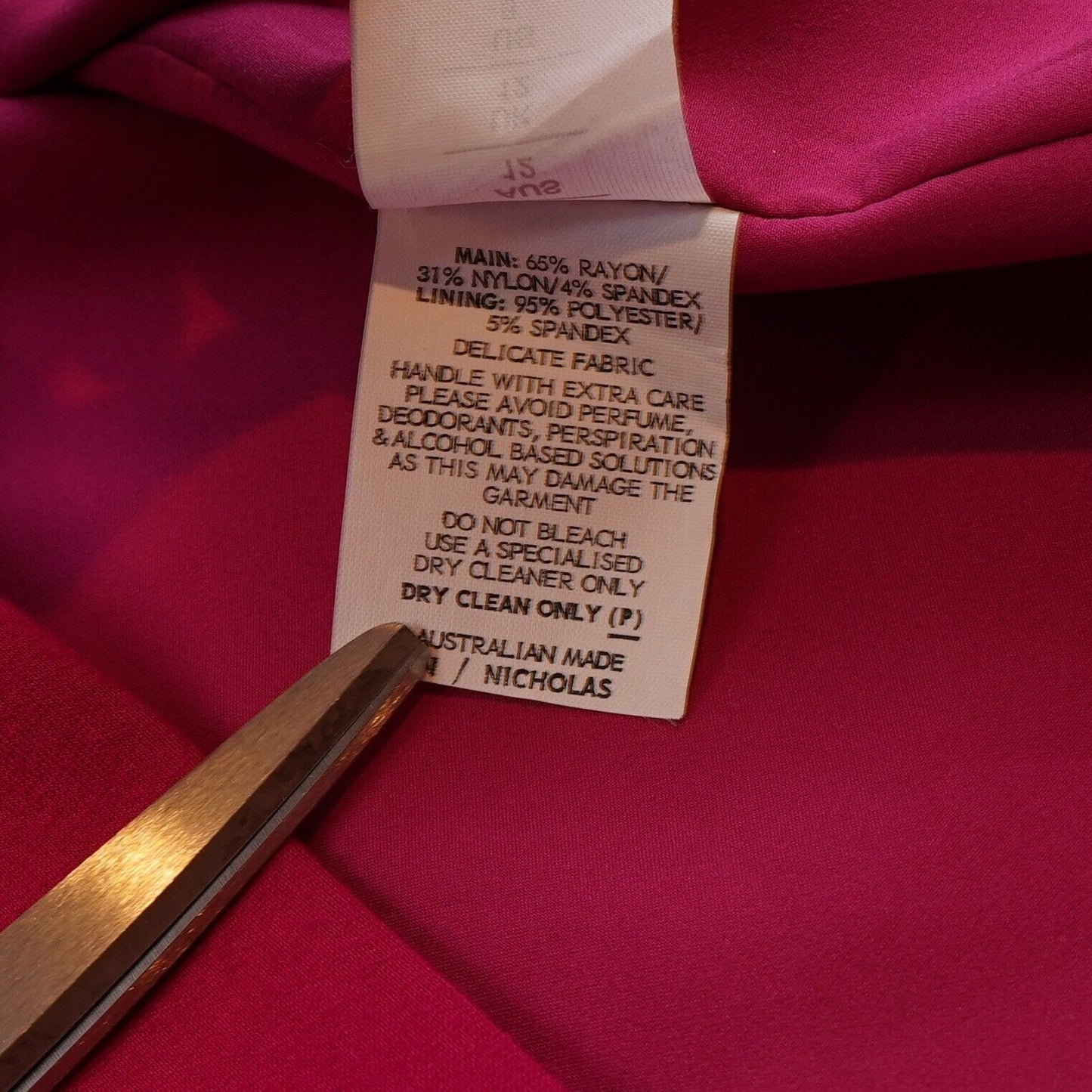 Nicholas Fuchsia Deep V Midi Dress - 8