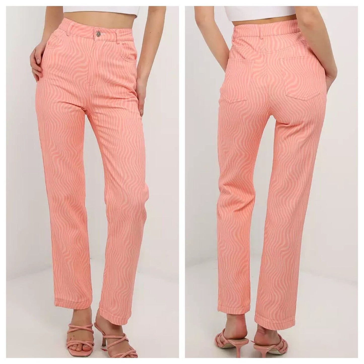 Peppermayo Pink Wave Electric Avenue Straight Leg Pants - 2