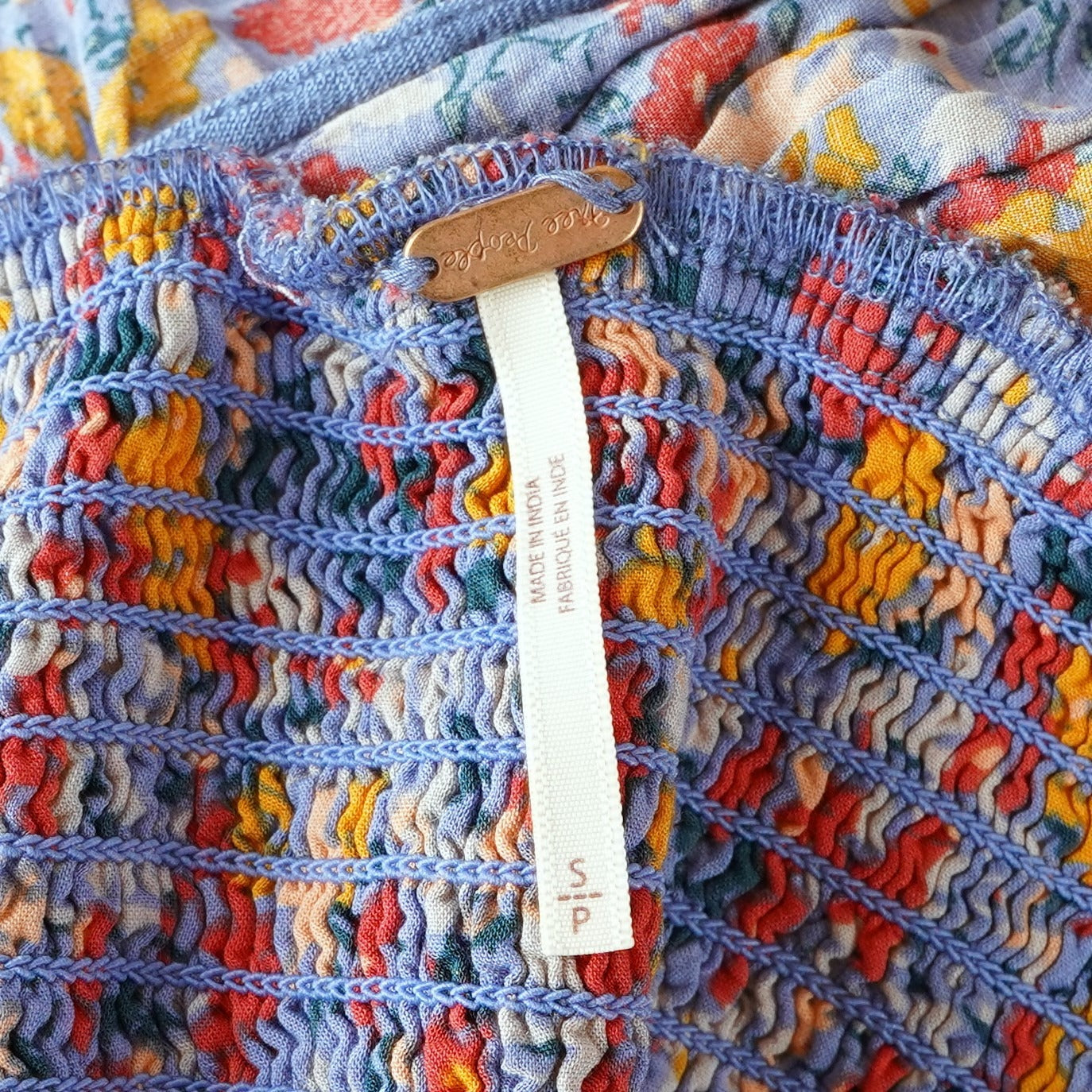 Free People Pretty Daze Maxi Skirt Set Blue Combo - S