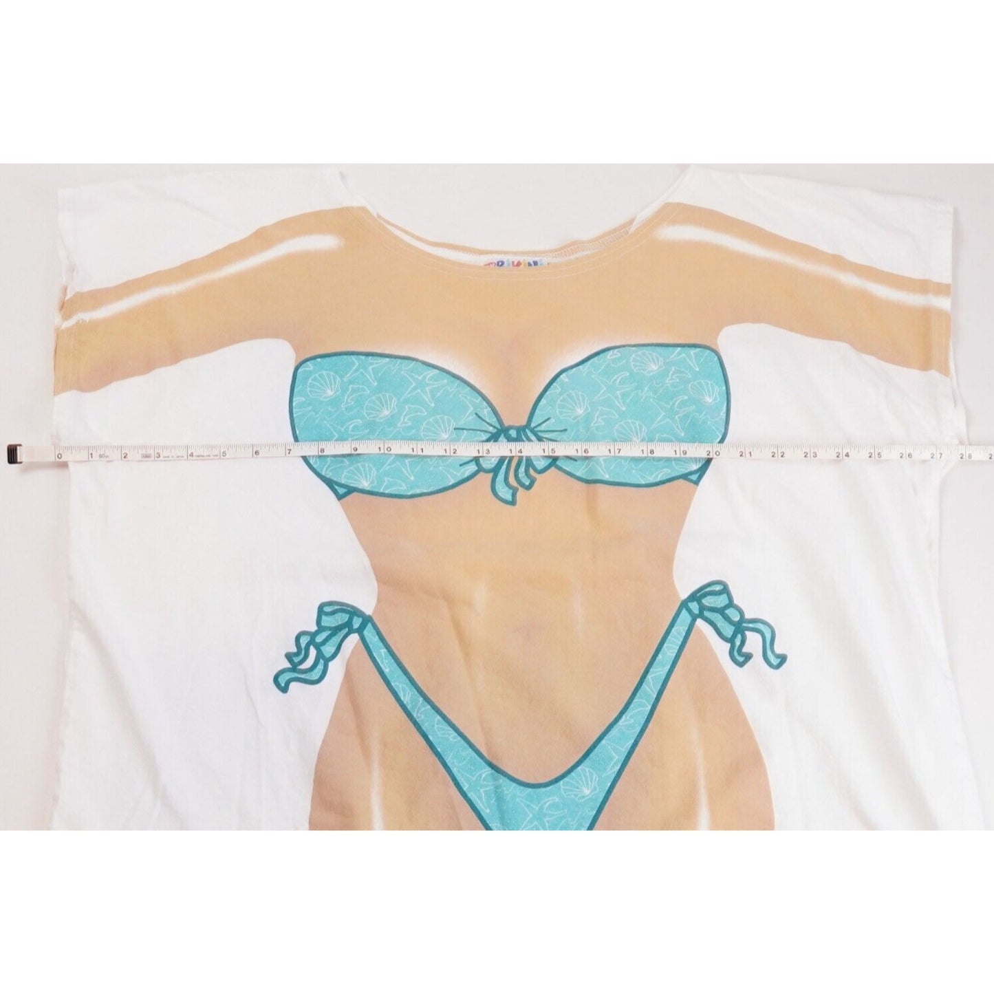 Vintage 90s LA Imprints Bikini Cover-Up Shirt Double Sided Graphic - One Size