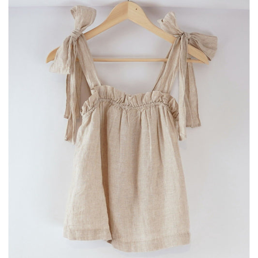 J Crew Tie Shoulder Linen Tank Top - XS