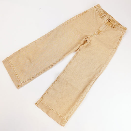 Faherty Harbor Wide Leg Crop Jeans Gilded Sand Wash - 27