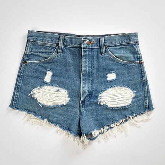 Wrangler Denim Cutoff Shorts - 27 - Vintage