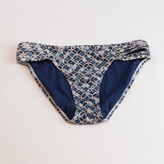 Athleta Aqualuxe Print Bikini Bottom Blue Tiles - S