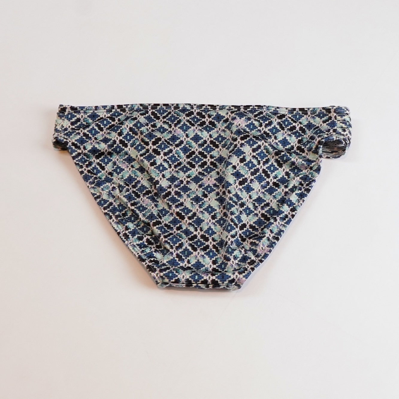 Athleta Aqualuxe Print Bikini Bottom Blue Tiles - S