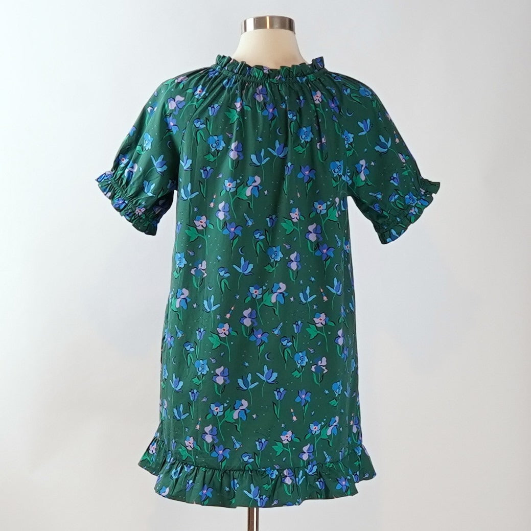 Hill House Home Katherine Nap Dress in Emerald Floral Space - M