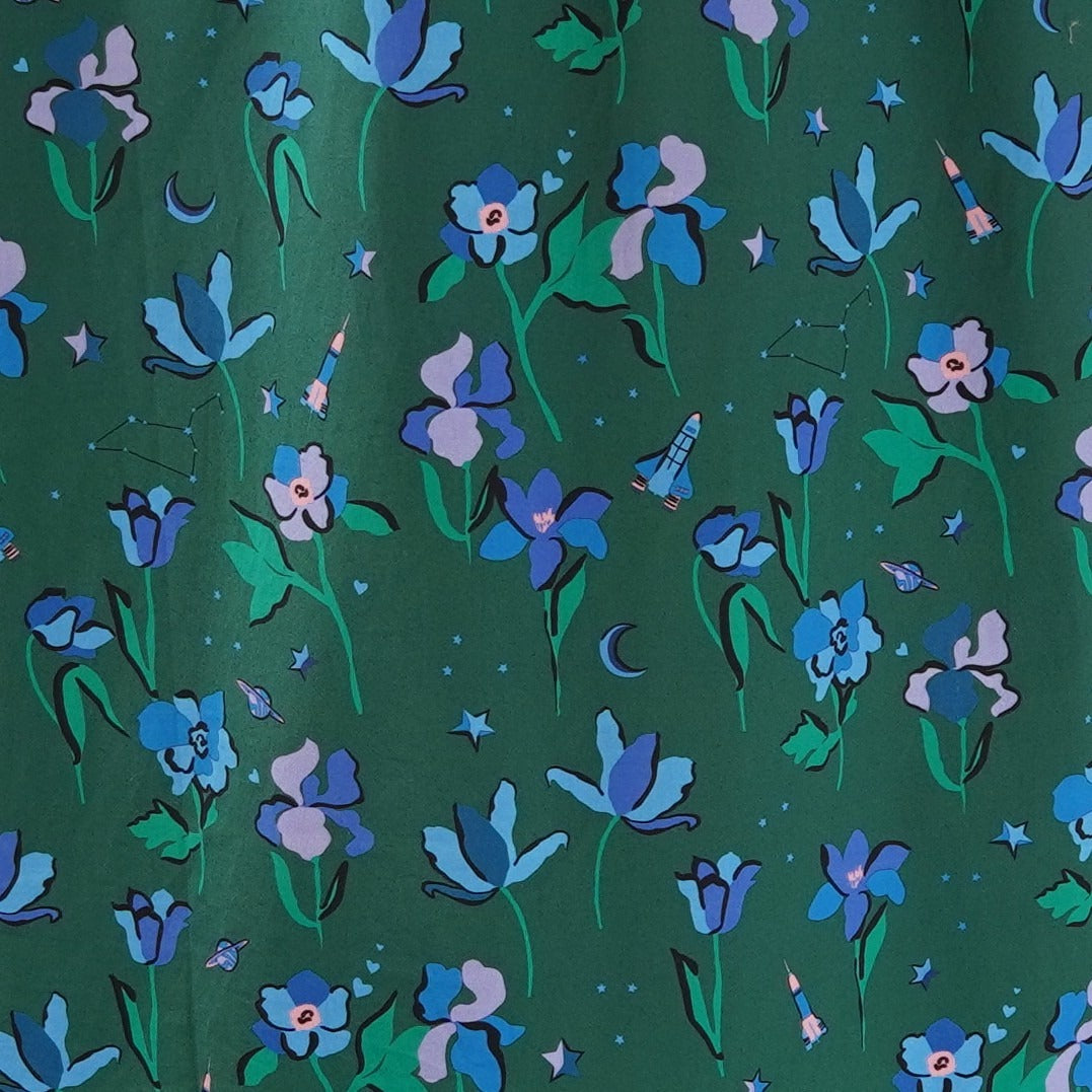 Hill House Home Katherine Nap Dress in Emerald Floral Space - M