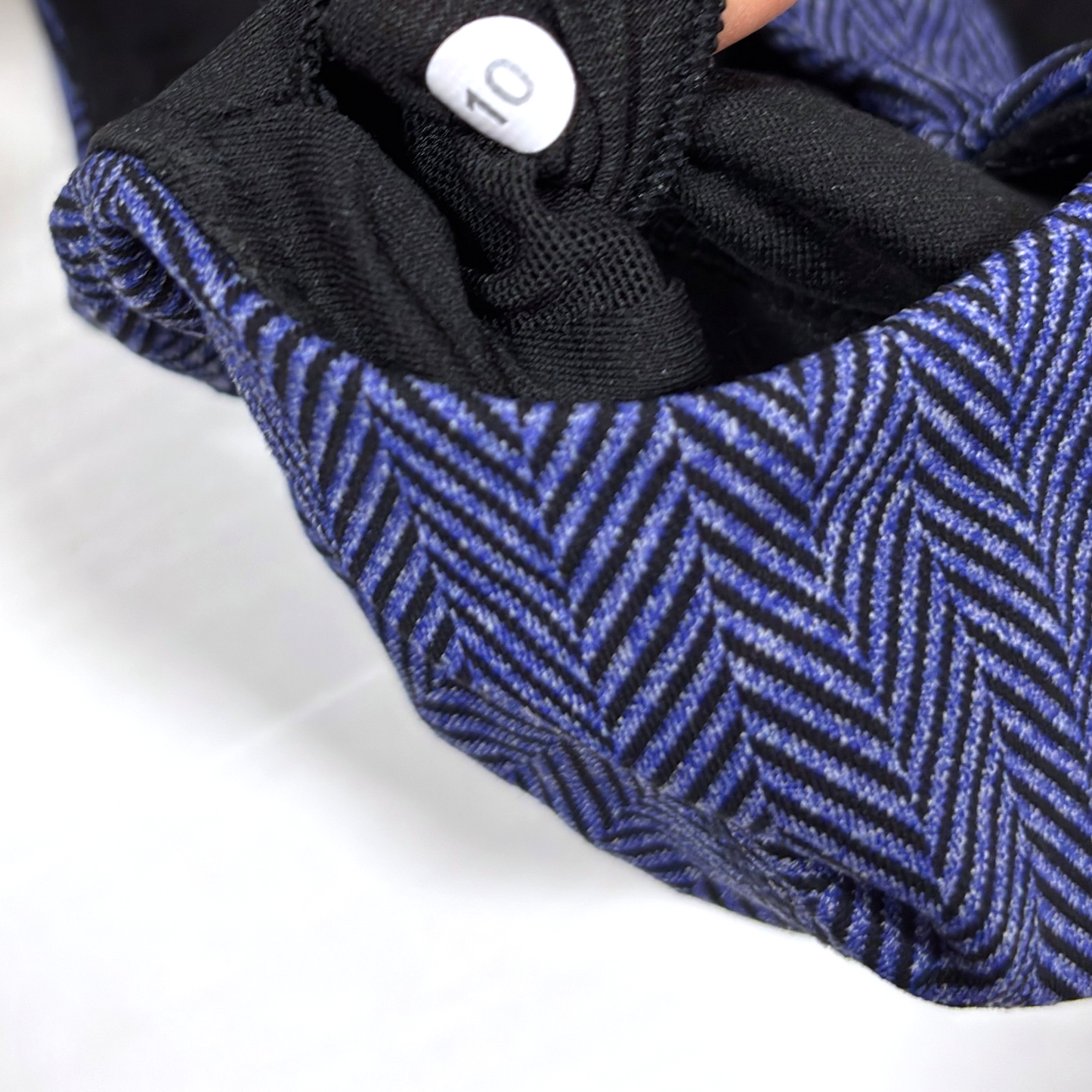 Lululemon All Sport Bra Giant Herringbone Black Heathered Pigment Blue - 10