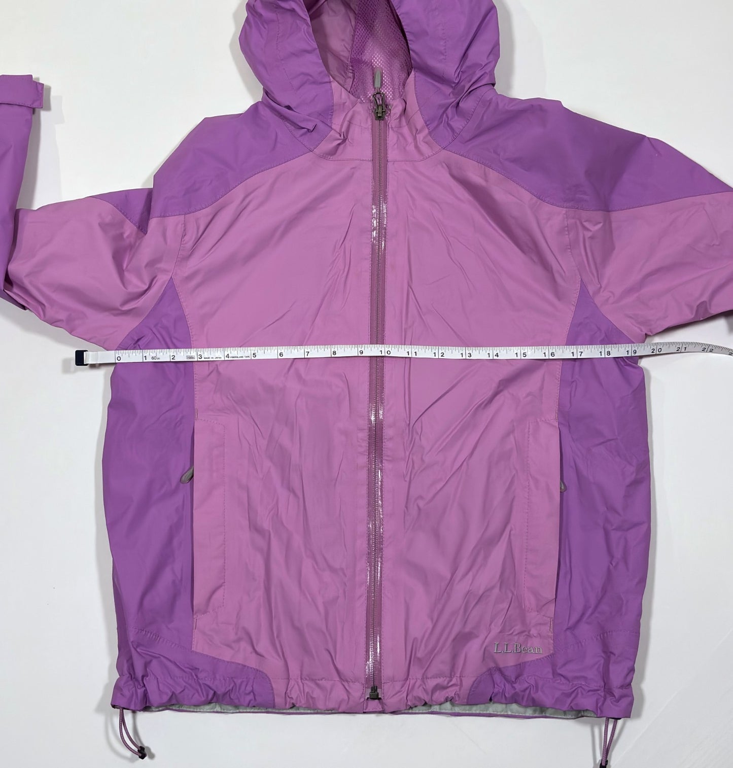 LL Bean Girls Rain Jacket Windbreaker Hoodie Purple - Kids 14-16