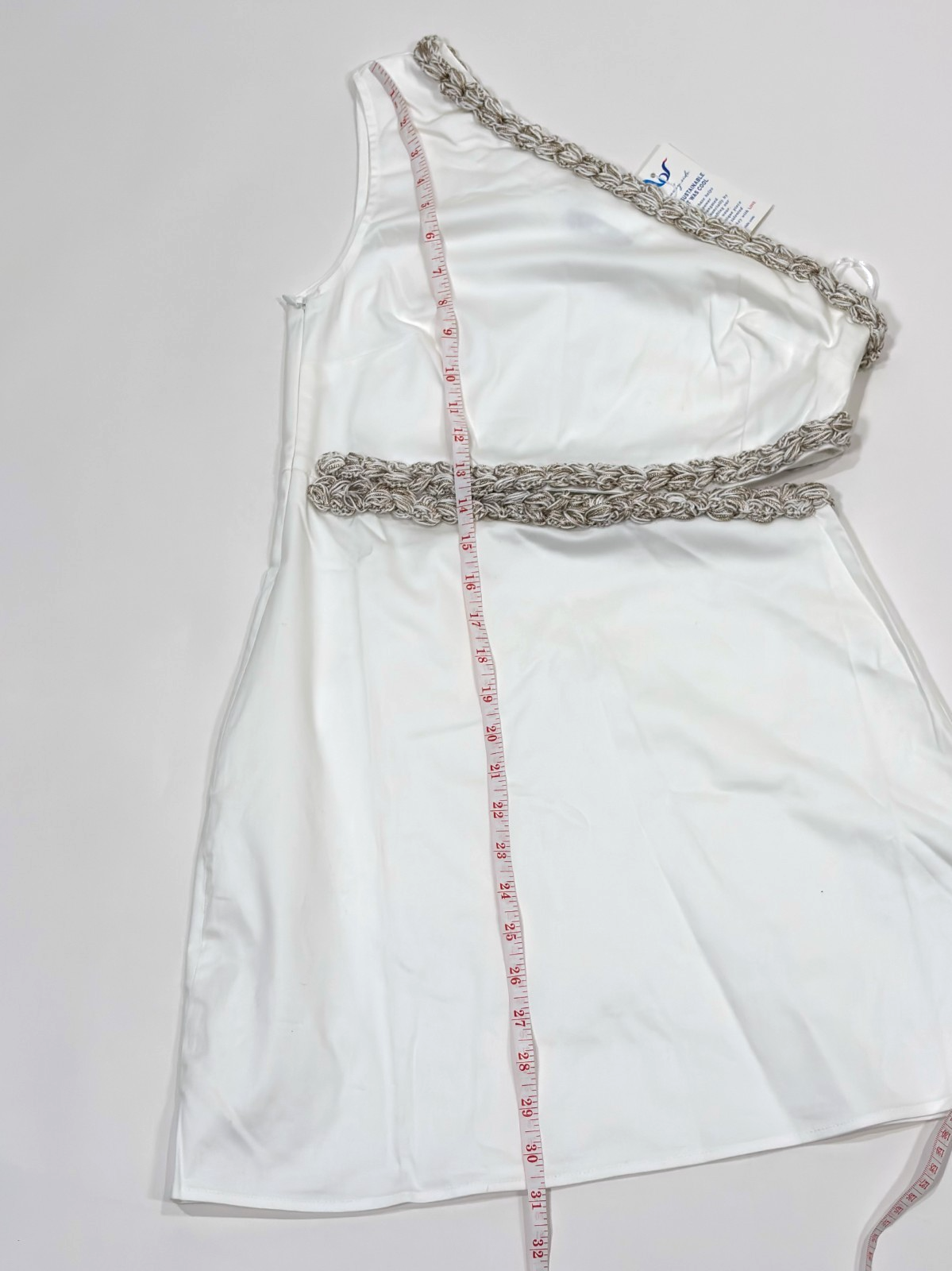 My Beachy Side One Shoulder Cutout Mini Dress White - S