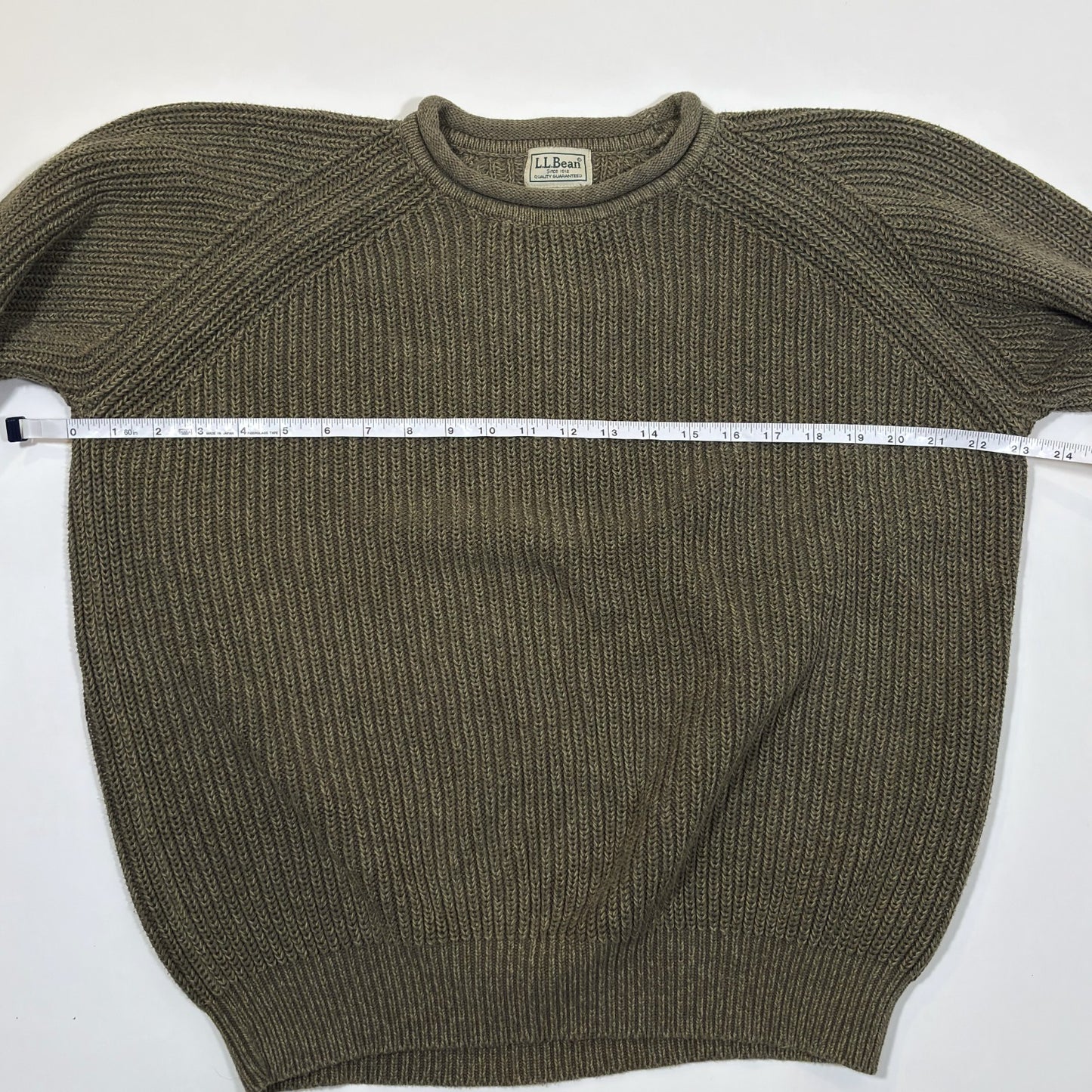 LL Bean Rollneck Long Sleeve Pullover Sweater Olive Army Green - M
