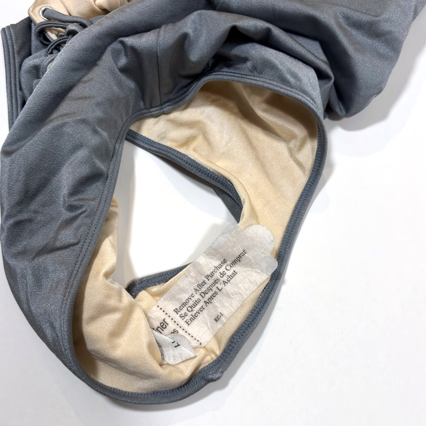 LA Hearts One Piece Swimsuit Dusk Gray Blue NEW - M