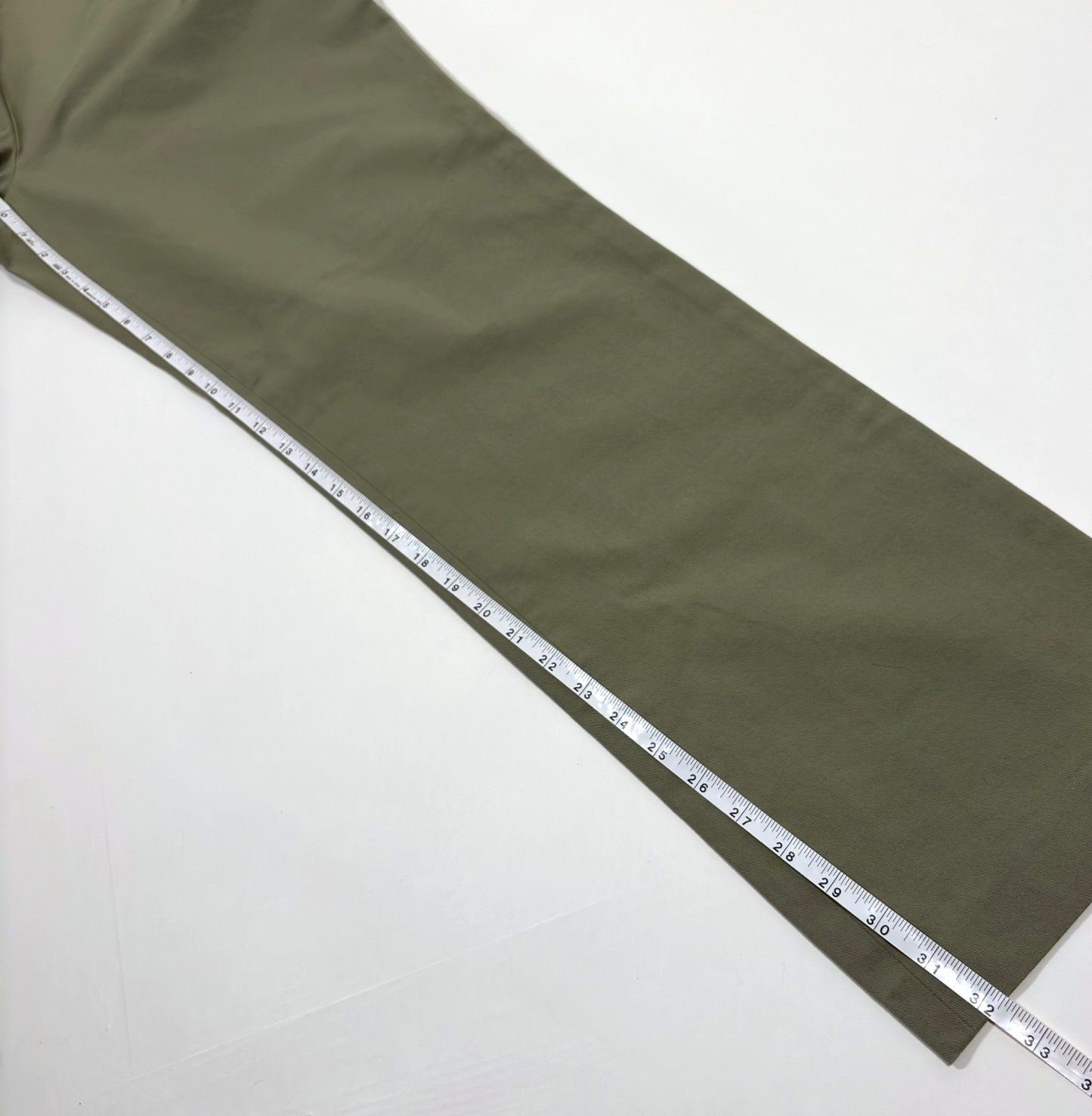 LL Bean Olive Green Straight Leg Pants Side Zipper - 14T