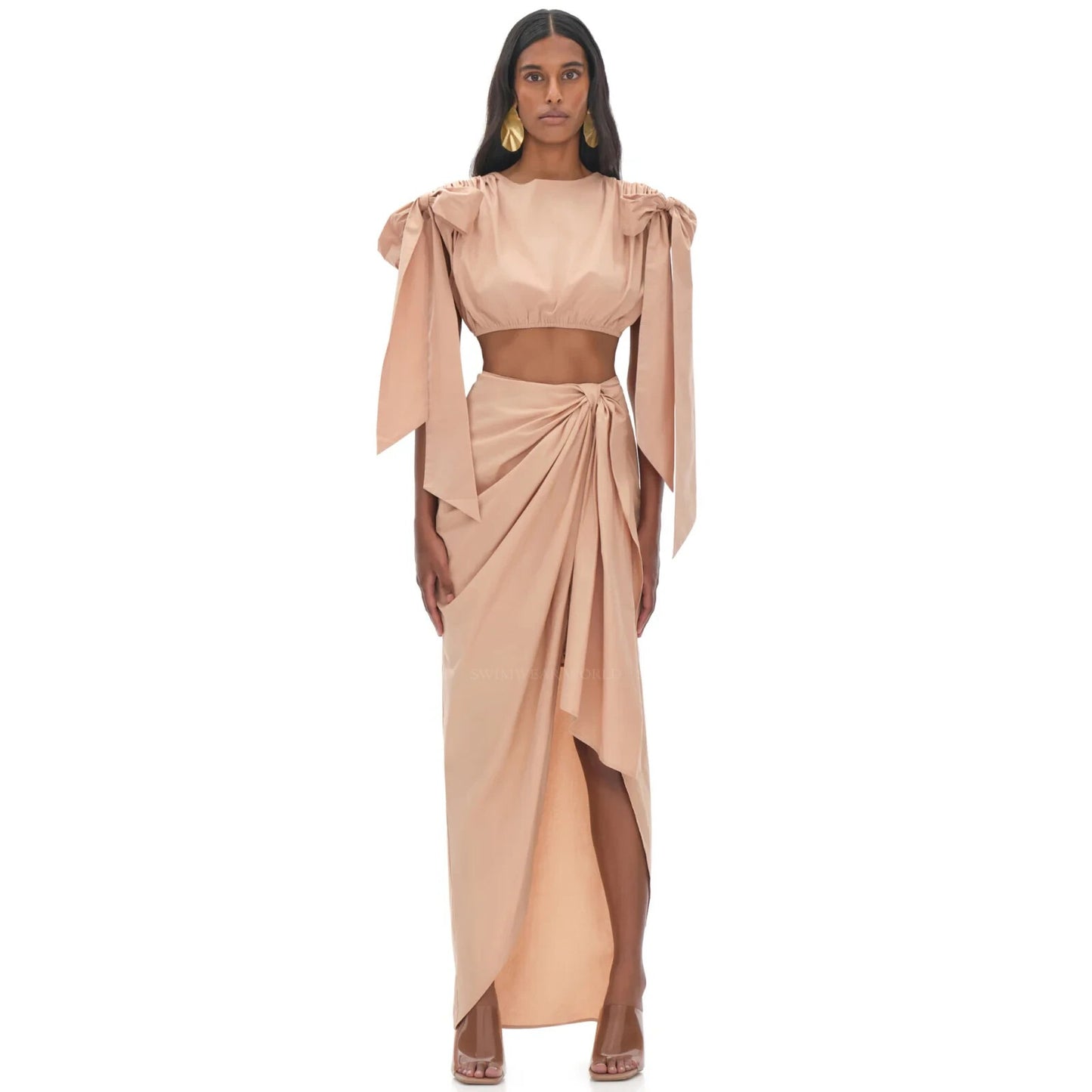 Andrea Iyamah Halima Crop Top + Wrap Skirt Set - XS