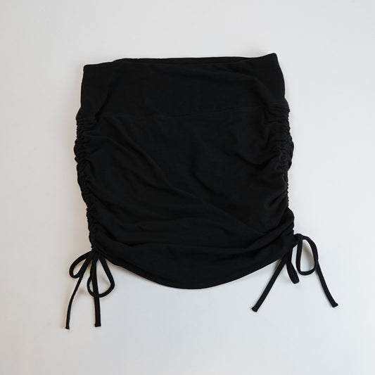 Earth Yoga Black Scrunch Skirt Organic Cotton Bamboo - L