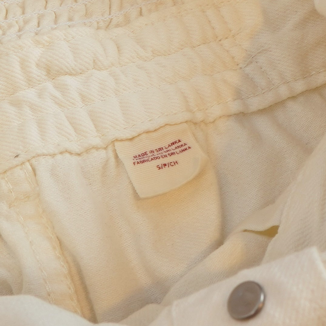 Levi's Drea Wide Leg Jumpsuit White Cream Denim - S