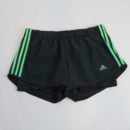 Adidas Climalite Shorts with Liner Slate Gray & Green - M