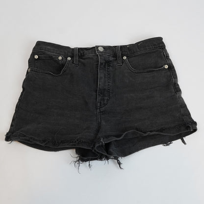 Madewell High Rise Cutoff Jean Shorts Black Denim Raw Hem - 29