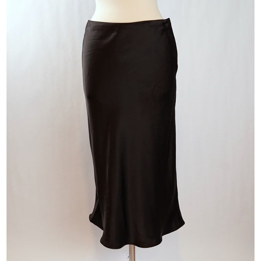 H&M Black Slinky Midi Slip Skirt - 8