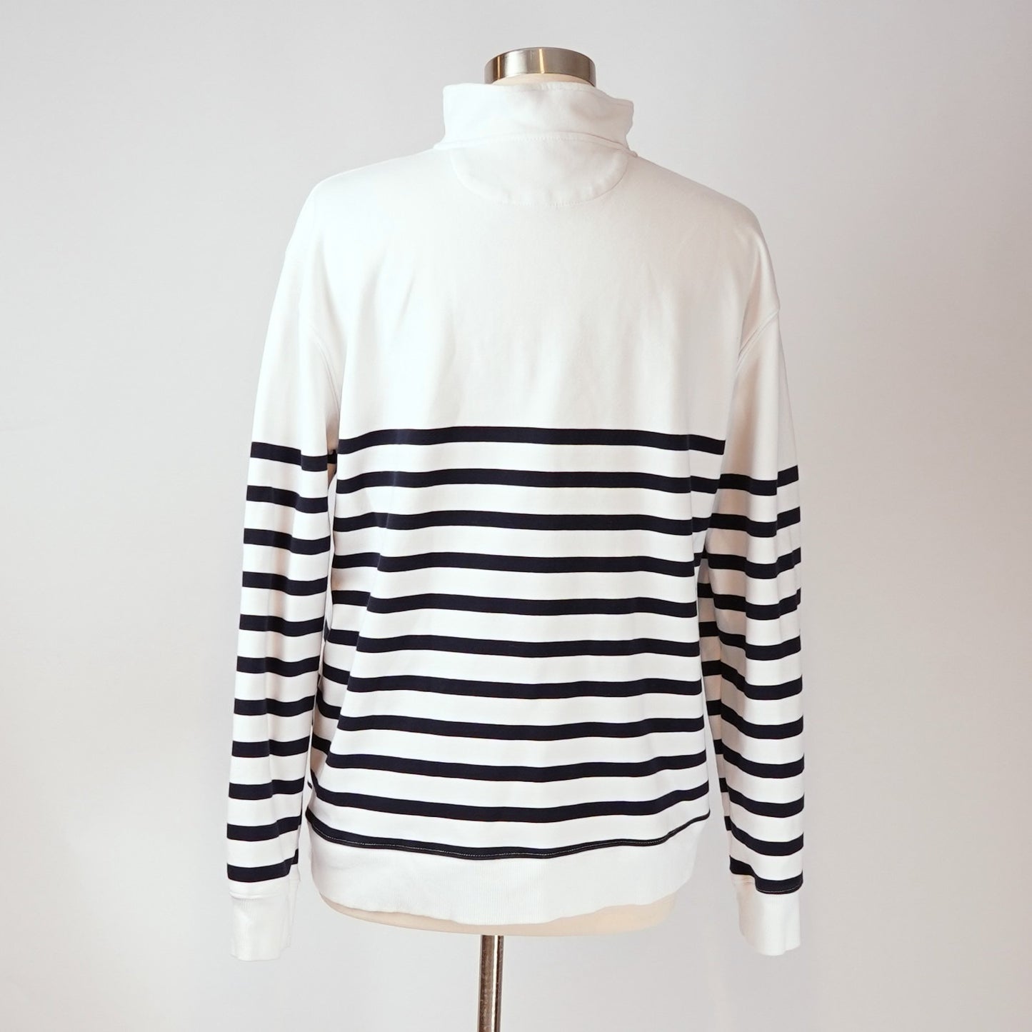 Kiel James Patrick Saltwater Striped Quarter Zip Nautical - Medium