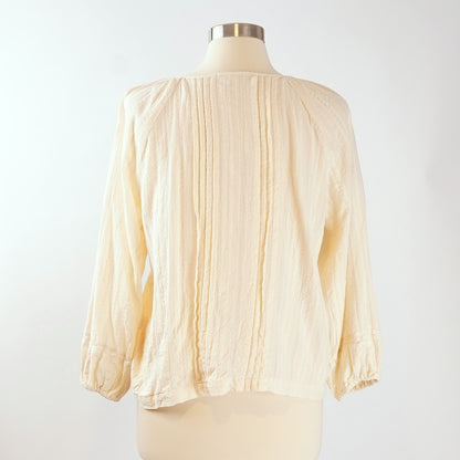 Marine Layer Dakota Cream Peasant Blouse - S