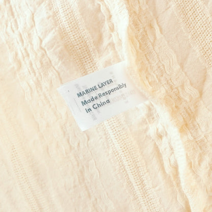 Marine Layer Dakota Cream Peasant Blouse - S