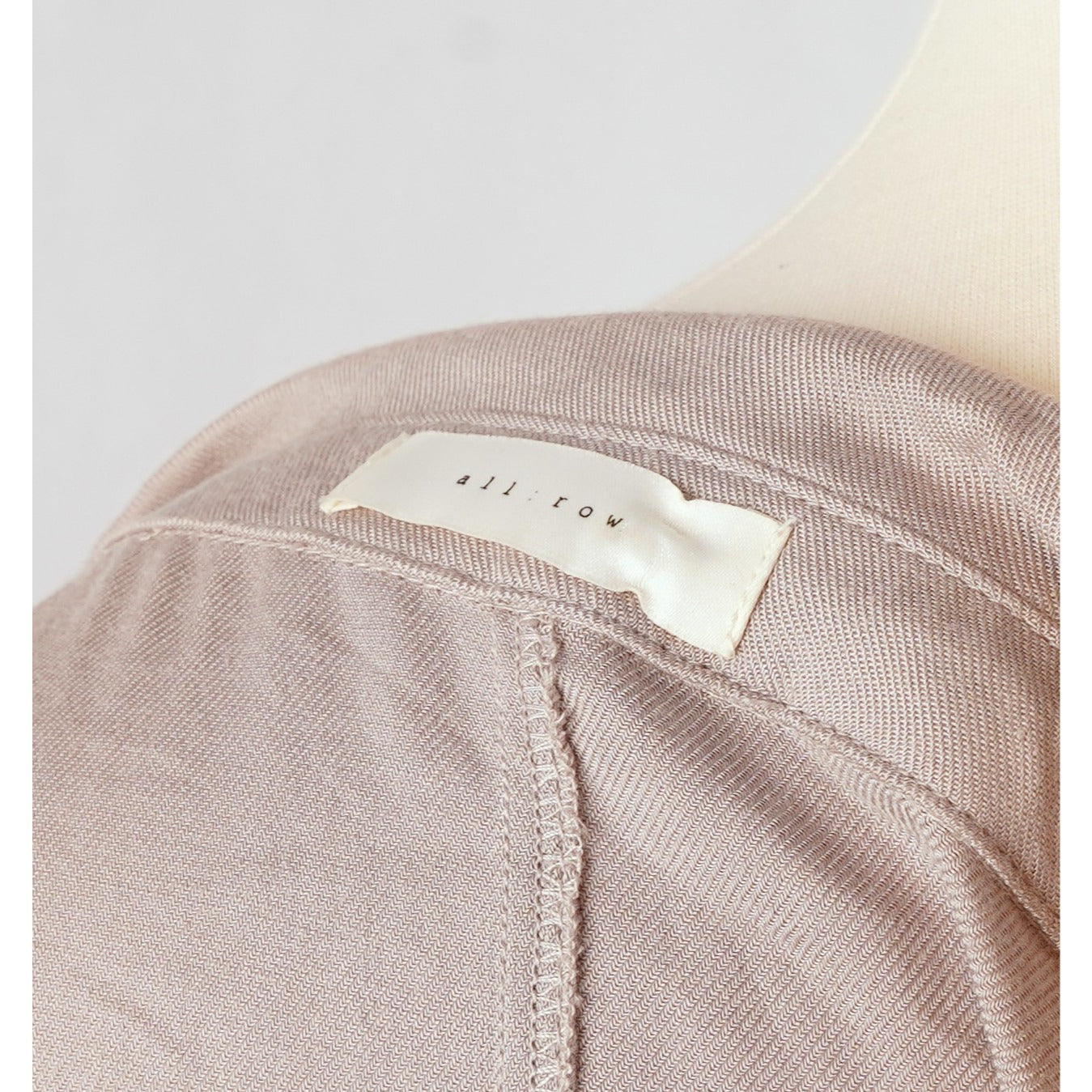 All Row Button Down Dolman Shirt Dress Beige Oversized - S/M