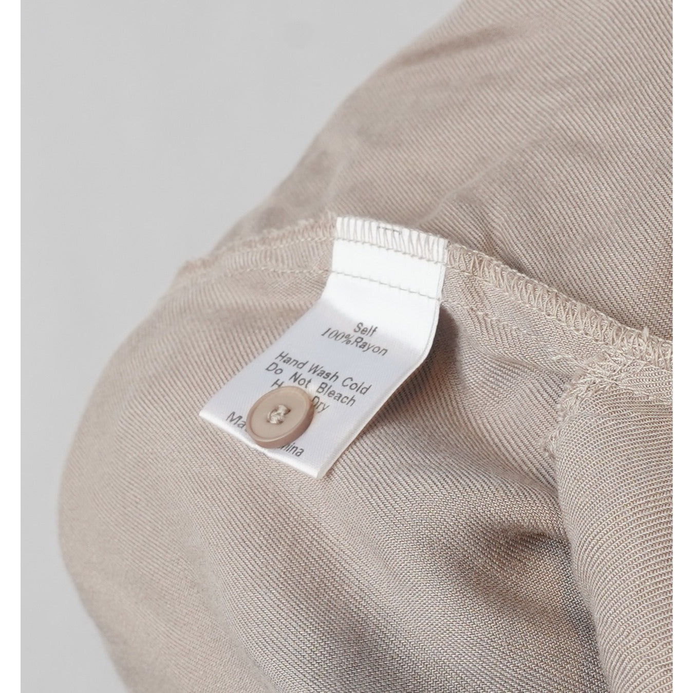 All Row Button Down Dolman Shirt Dress Beige Oversized - S/M