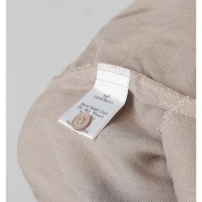 All Row Button Down Dolman Shirt Dress Beige Oversized - S/M