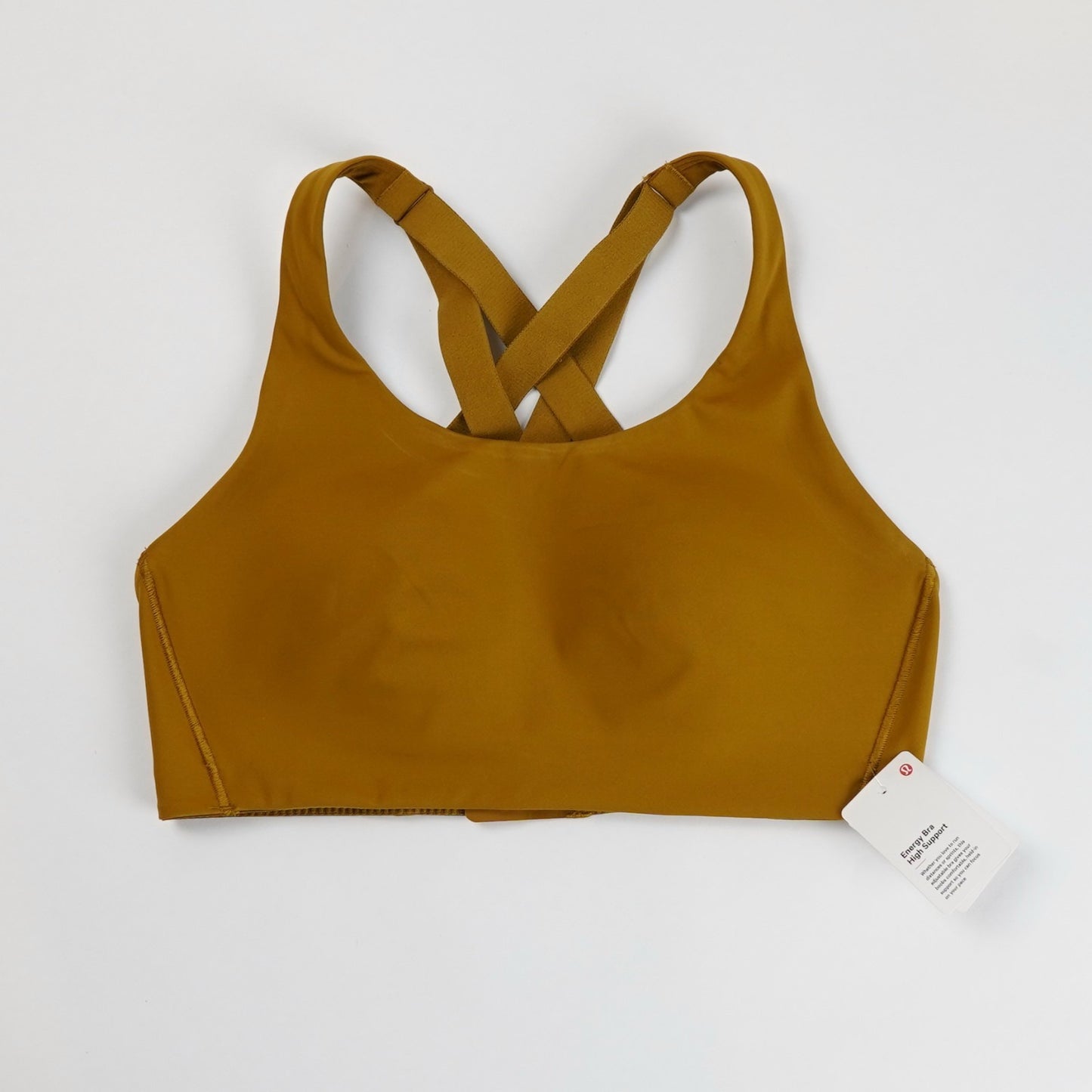 Lululemon Energy Bra High Support Yellow Gold Spice 34C - NWT