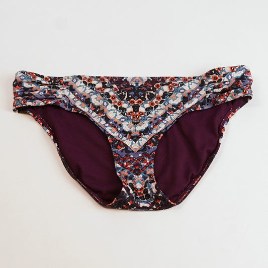 Athleta Marrakesh Shirred Hipster Bikini Bottom Purple Geo Print - M