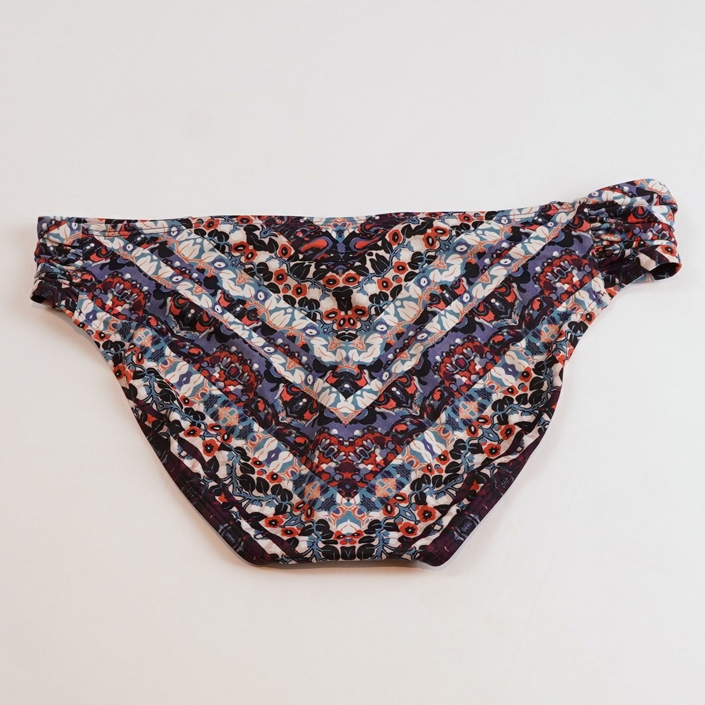Athleta Marrakesh Shirred Hipster Bikini Bottom Purple Geo Print - M