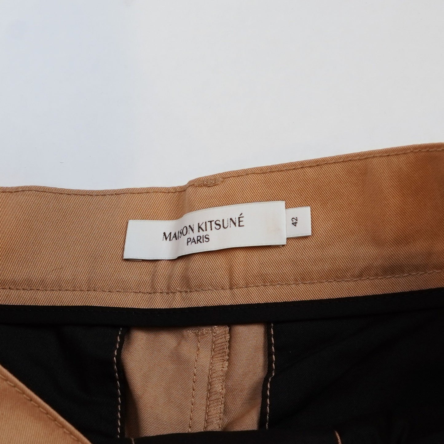Maison Kitsune Paris Chino Pants Khaki 27" Inseam - M