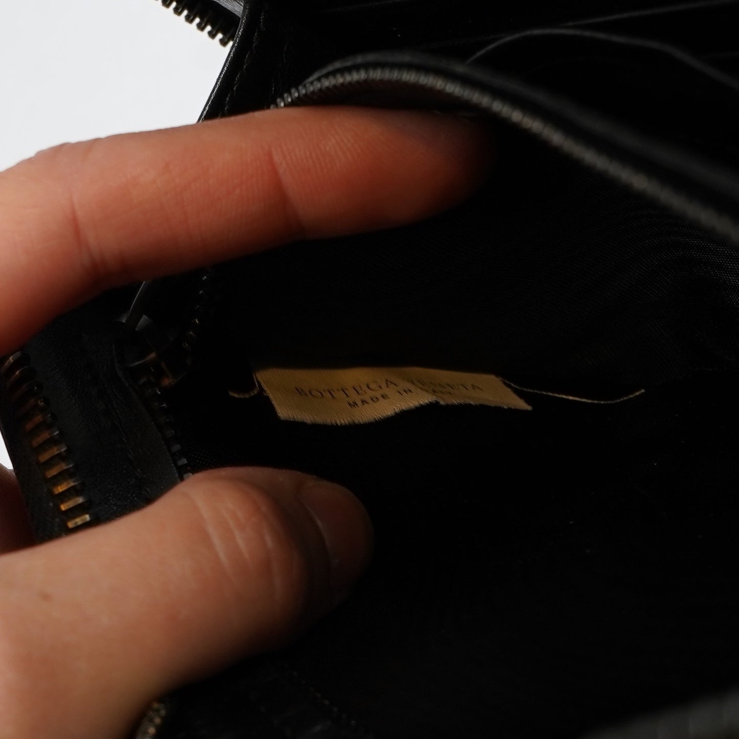 Bottega Veneta Continental Black Intrecciato Leather Zip Wallet 8.5in Oversized