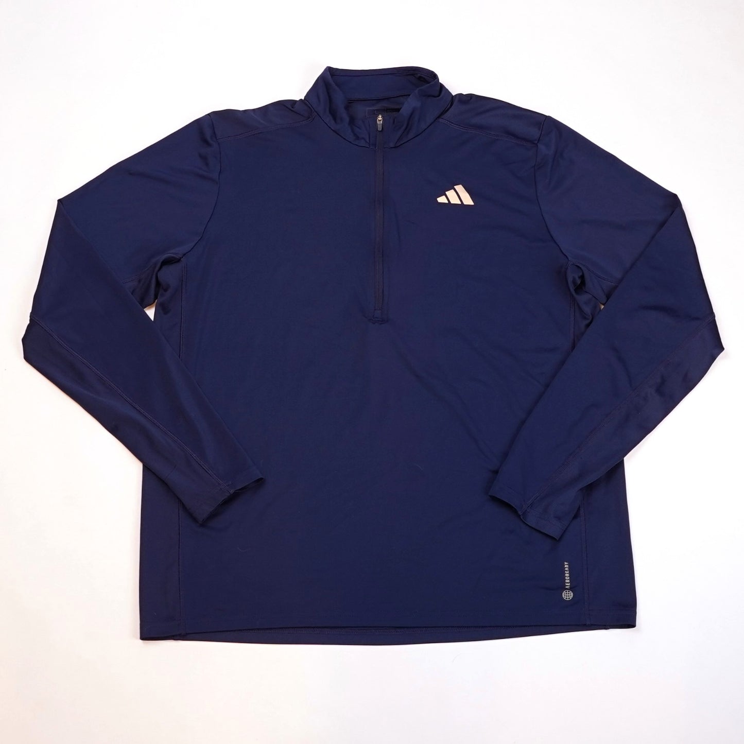 Adidas Long Sleeve Quarter Zip Pullover Navy - L