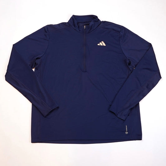 Adidas Long Sleeve Quarter Zip Pullover Navy - L