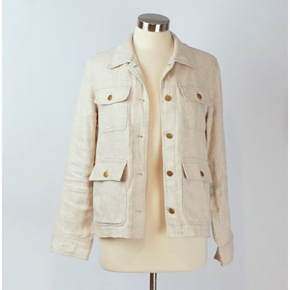 J McLaughlin Willow Linen Jacket Oatmeal - M