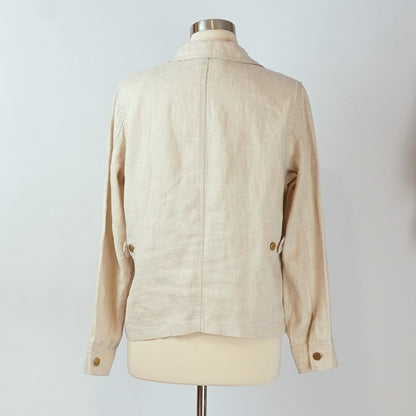 J McLaughlin Willow Linen Jacket Oatmeal - M