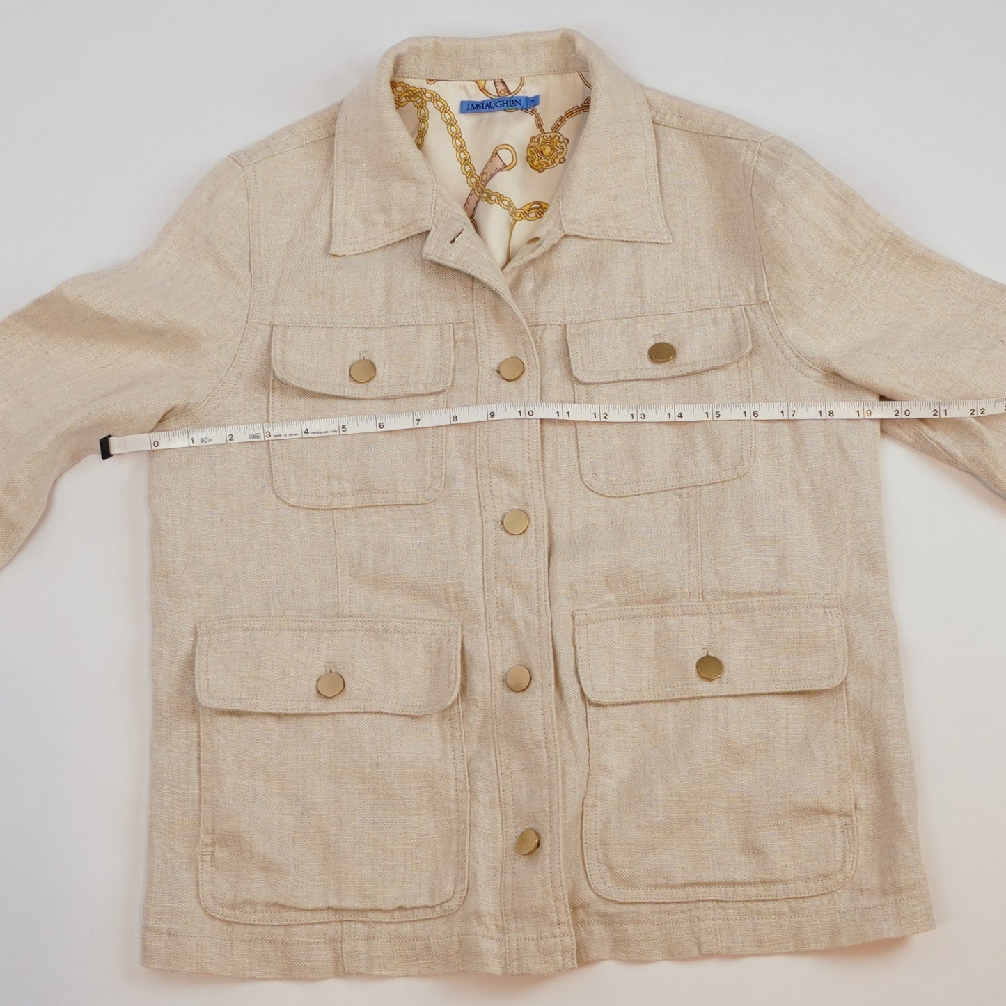 J McLaughlin Willow Linen Jacket Oatmeal - M