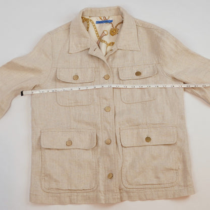 J McLaughlin Willow Linen Jacket Oatmeal - M