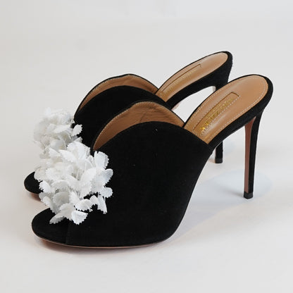 Aquazzura Lily of the Valley Stiletto Mule Heels IT 37.5/ US 7.5