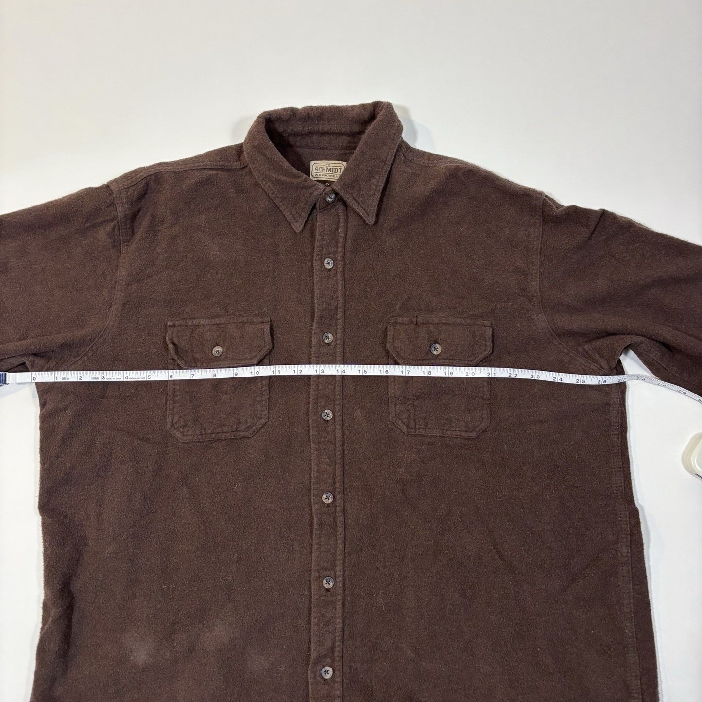 CE Schmidt Workwear Brown Long Sleeve Collared Button Down - 2XL