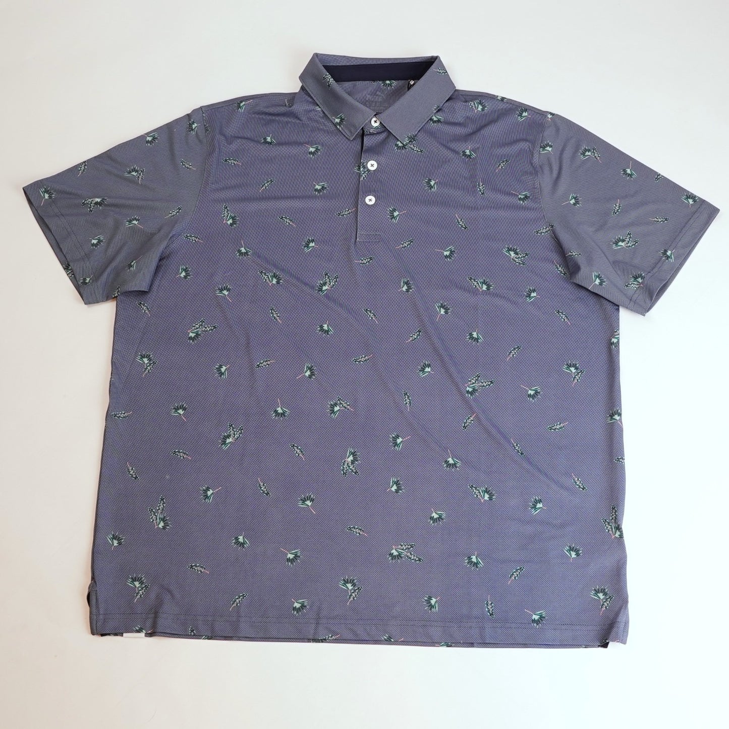 Puma MATTR Micro Polo Golf Shirt Navy Palm - XL