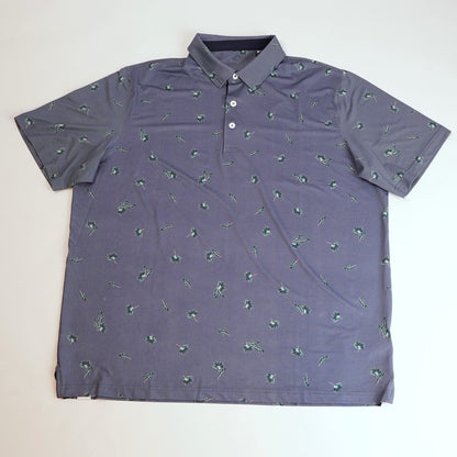 Puma MATTR Micro Polo Golf Shirt Navy Palm - XL